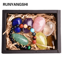 Load image into Gallery viewer, 8pcs Natural crystal original stone seven Chakra Healing Stone Mineral specimen collection gift box
