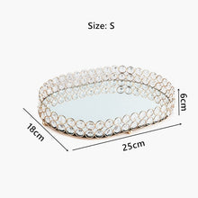 Load image into Gallery viewer, Wedding Dessert Crystal Tray Cosmetic Storage Snacks Plate Candy Holder Home Hotel Party Desktop Decoration
