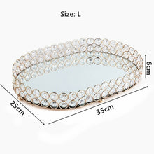 Load image into Gallery viewer, Wedding Dessert Crystal Tray Cosmetic Storage Snacks Plate Candy Holder Home Hotel Party Desktop Decoration
