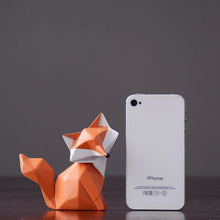 Load image into Gallery viewer, ERMAKOVA Nordic Modern Abstract Geometric Orange Fox Figurine Statue Desktop Ornament Office Home Decoration Animal Resin Craft
