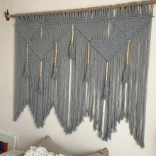 Load image into Gallery viewer, Macrame Wall Hanging Tapestries Handwoven Bohemian Cotton Rope Boho Decor Big Tapestry Home Backgroup Curtain Decoration
